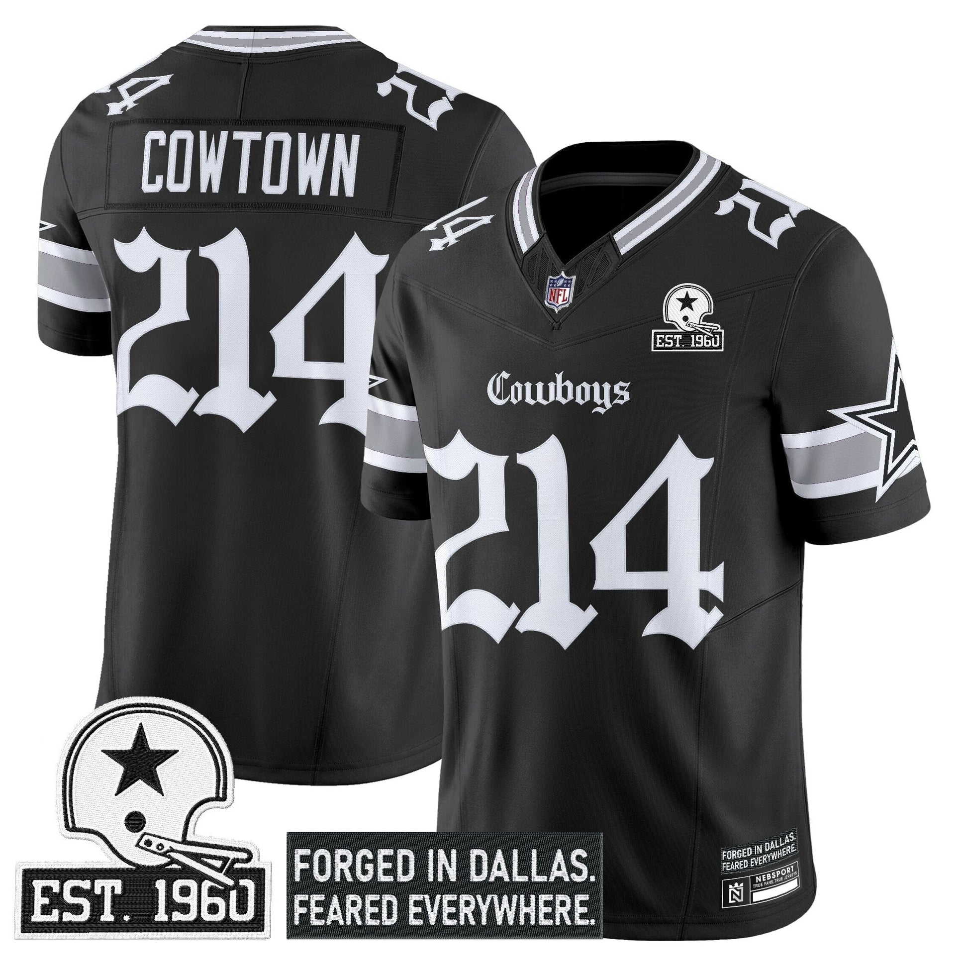 Men's Dallas Cowboys 'Gothic Lone Star Edition' Vapor Limited Jersey - All Stitched
