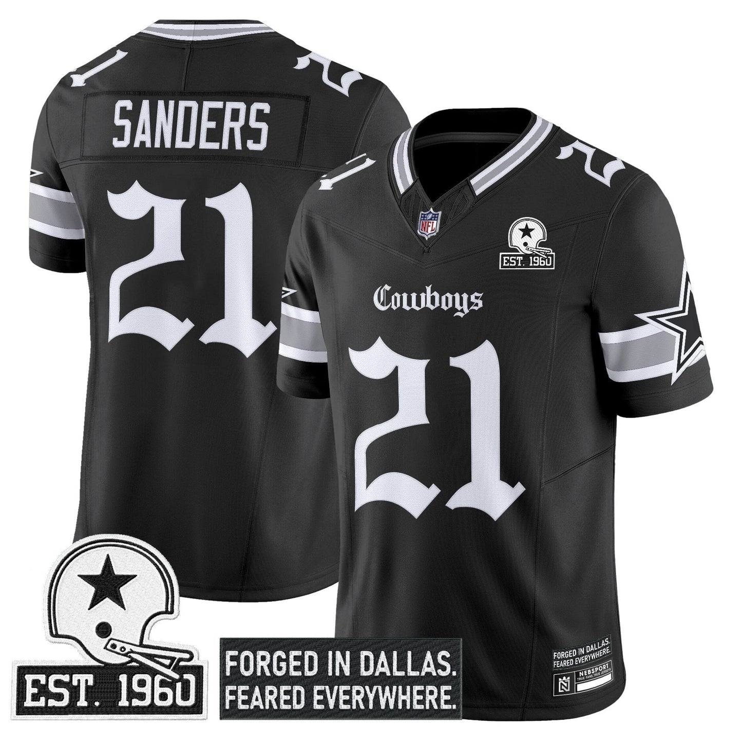 Men's Dallas Cowboys 'Gothic Lone Star Edition' Vapor Limited Jersey - All Stitched