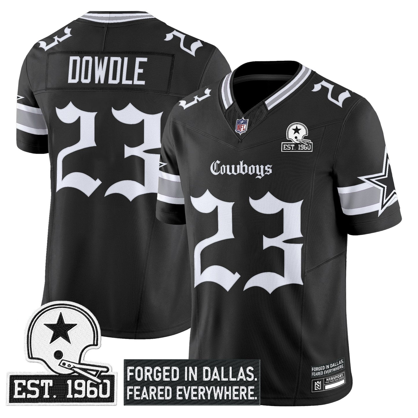 Men's Dallas Cowboys 'Gothic Lone Star Edition' Vapor Limited Jersey - All Stitched