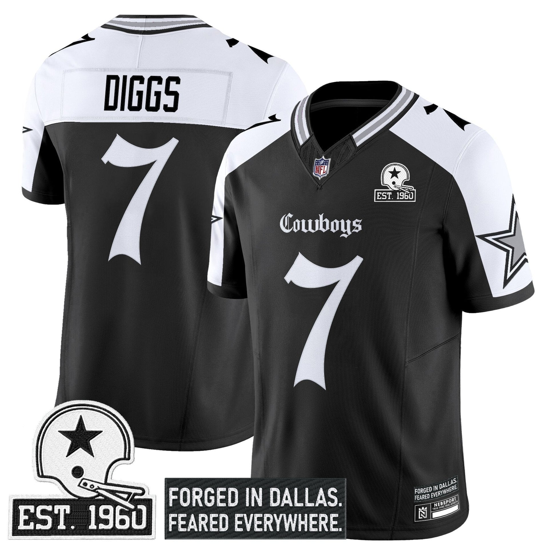 Men's Dallas Cowboys 'Gothic Lone Star Edition' Vapor Limited Jersey - All Stitched