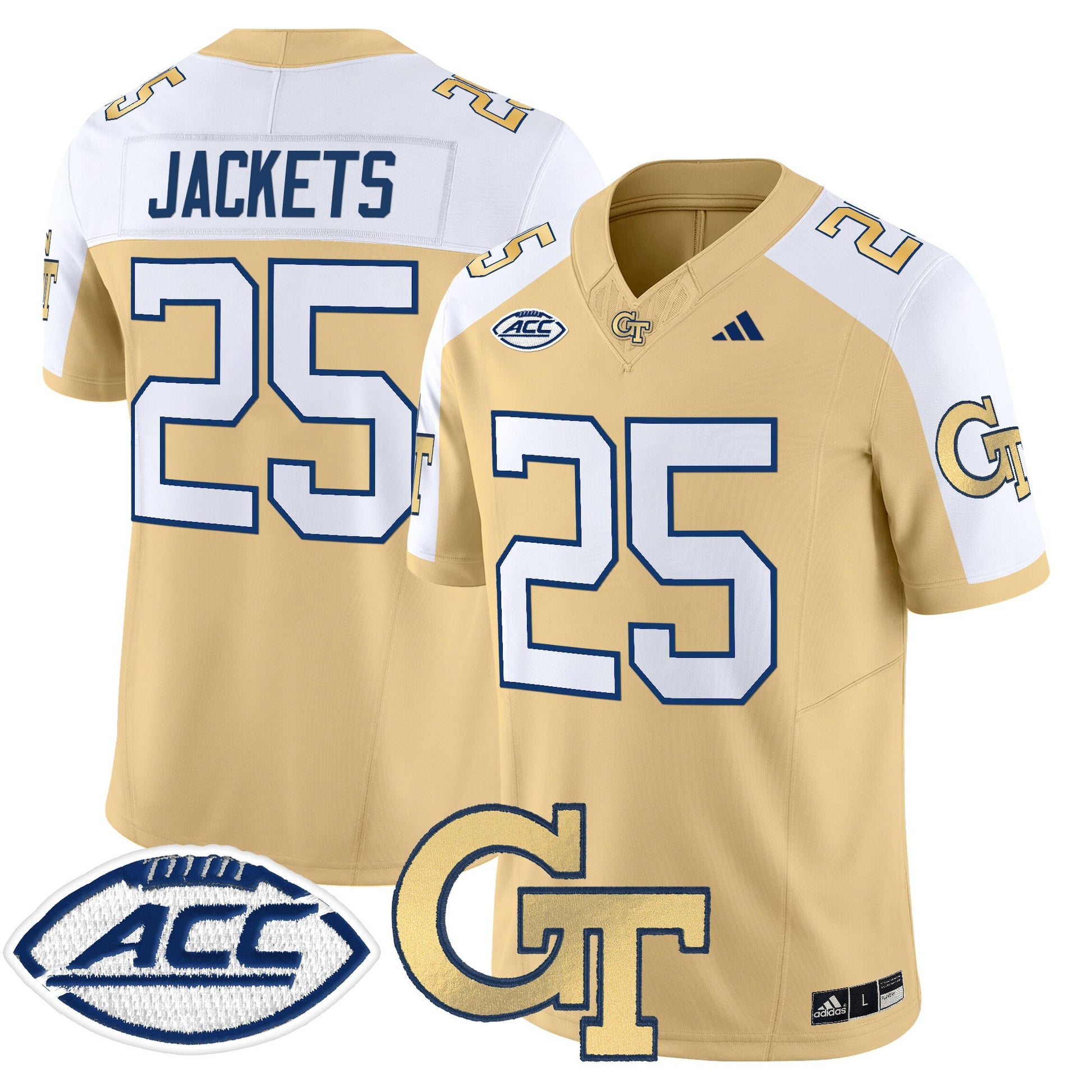 Men's Georgia Tech Yellow Jackets 2025 Vapor Limited Jersey - All stitched