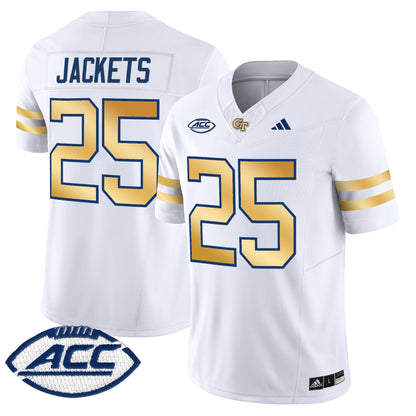 Men's Georgia Tech Yellow Jackets 2025 Vapor Limited Jersey - All stitched