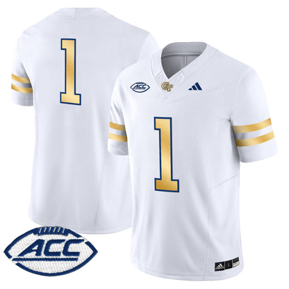 Men's Georgia Tech Yellow Jackets 2025 Vapor Limited Jersey - All stitched