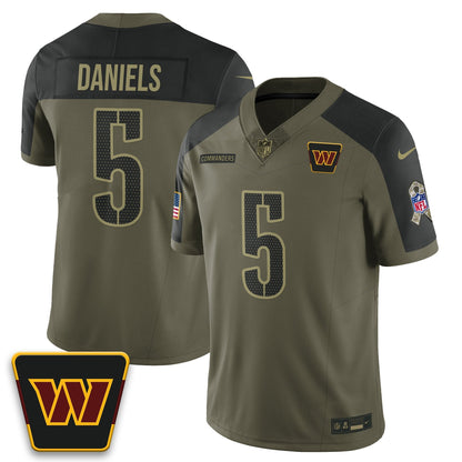 Washington Commanders 2025 Salute to Service Limited Jersey - All Stitched