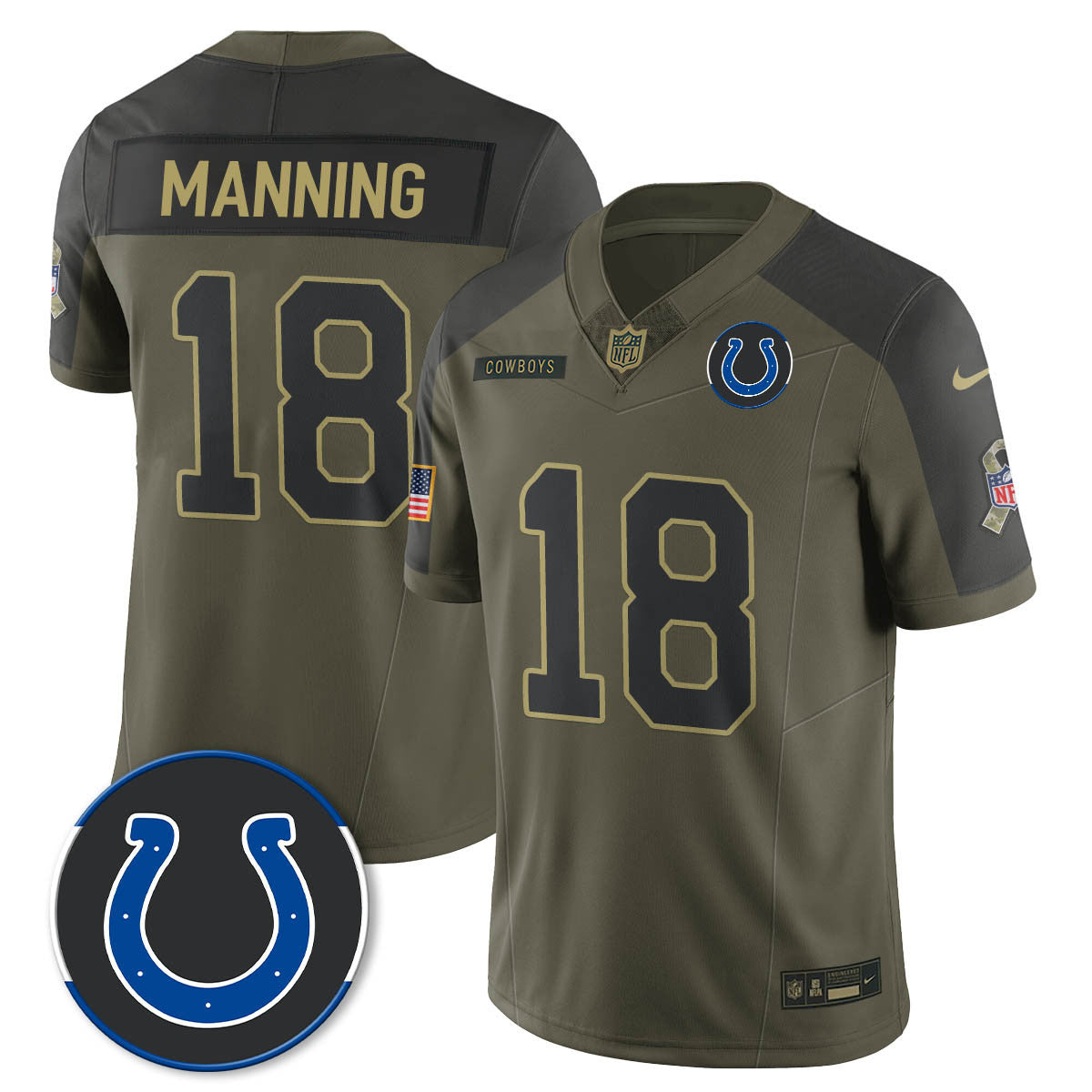Indianapolis Colts 2025 Salute to Service Limited Jersey - All Stitched