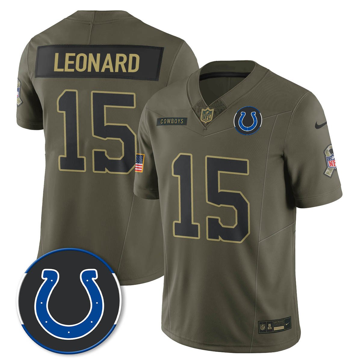Indianapolis Colts 2025 Salute to Service Limited Jersey - All Stitched