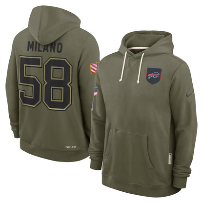 Buffalo Bills 2025 Salute to Service Pullover Hoodie - All Stitched