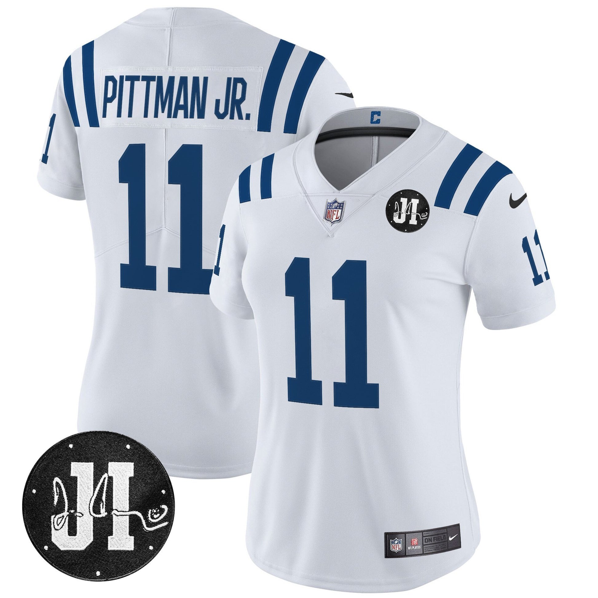Women's Indianapolis Colts 2025 Jim Irsay Patch Vapor Limited Jersey - All Stitched