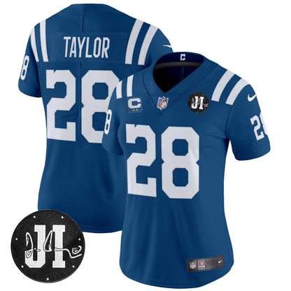 Women's Indianapolis Colts 2025 Jim Irsay Patch Vapor Limited Jersey - All Stitched