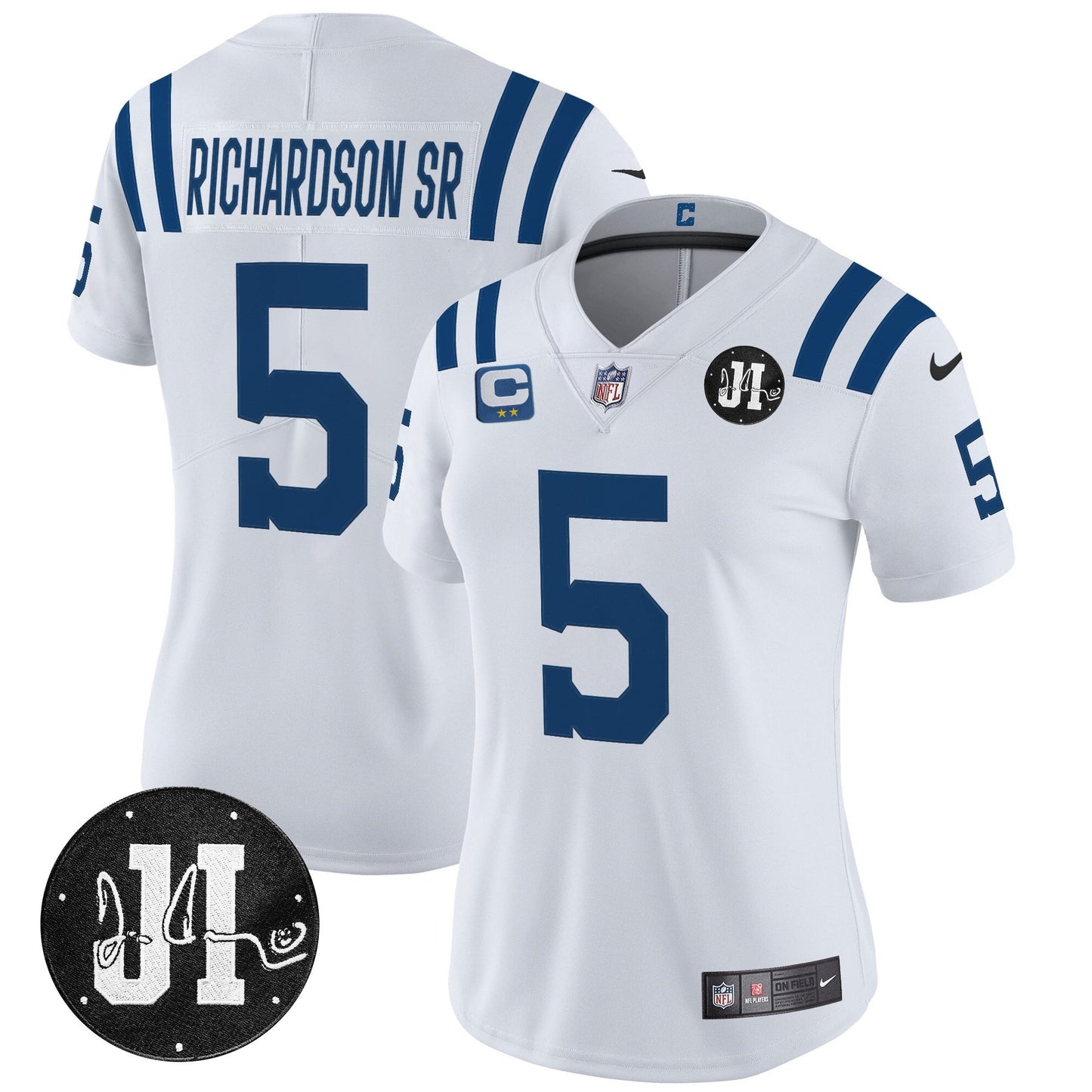Women's Indianapolis Colts 2025 Jim Irsay Patch Vapor Limited Jersey - All Stitched