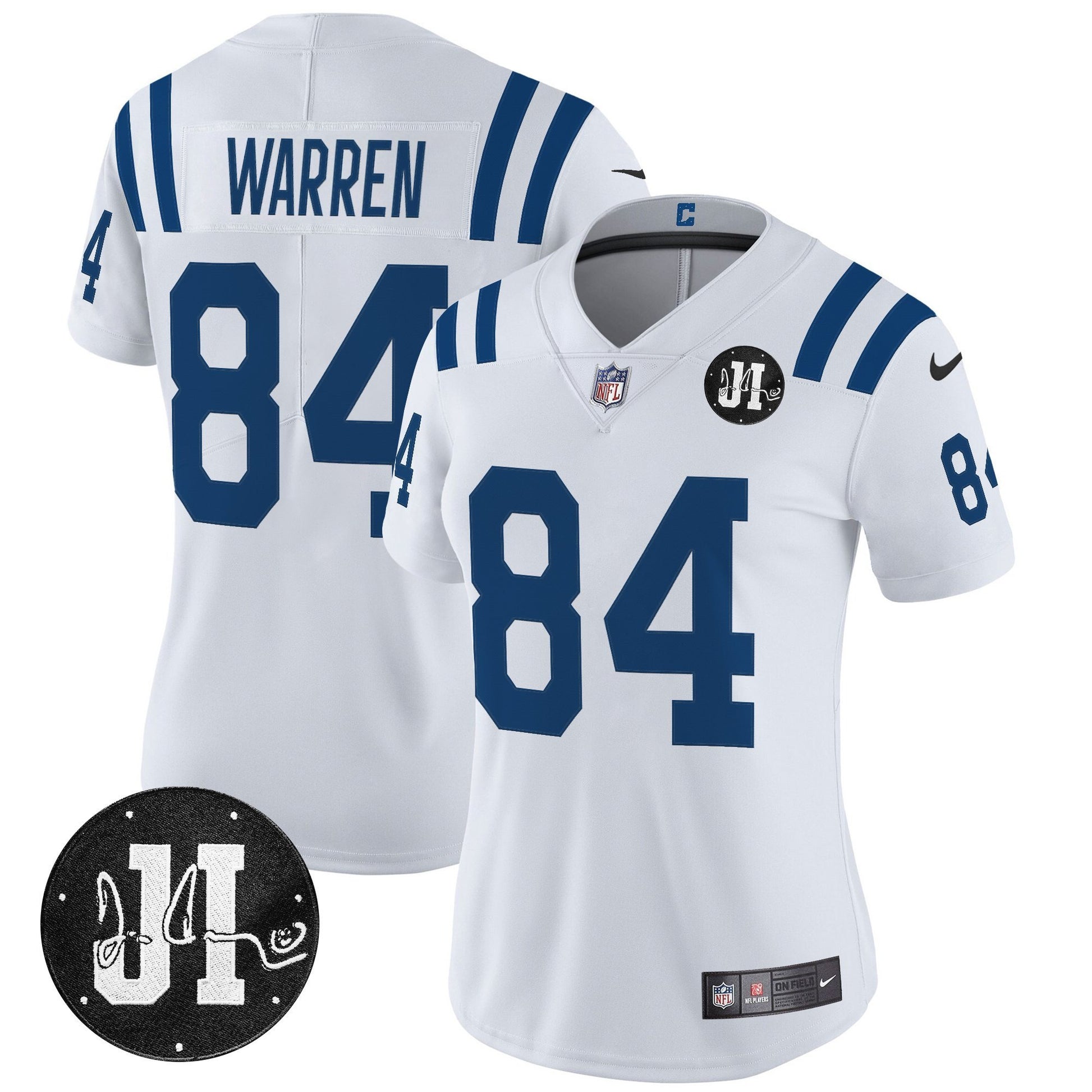 Women's Indianapolis Colts 2025 Jim Irsay Patch Vapor Limited Jersey - All Stitched