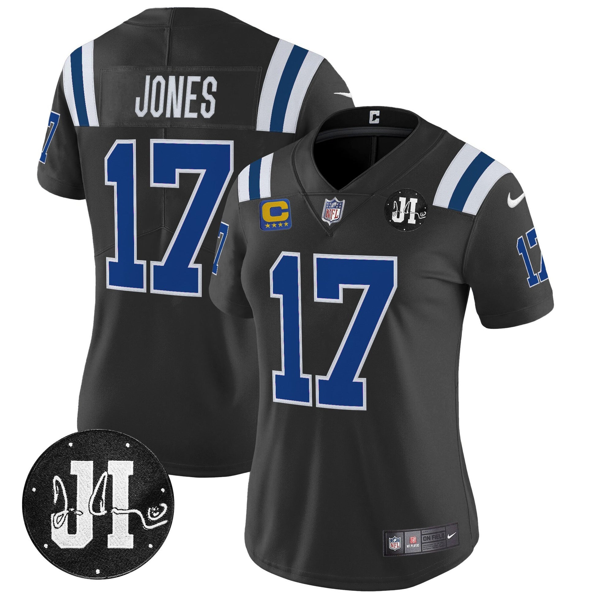 Women's Indianapolis Colts 2025 Jim Irsay Patch Vapor Limited Jersey - All Stitched