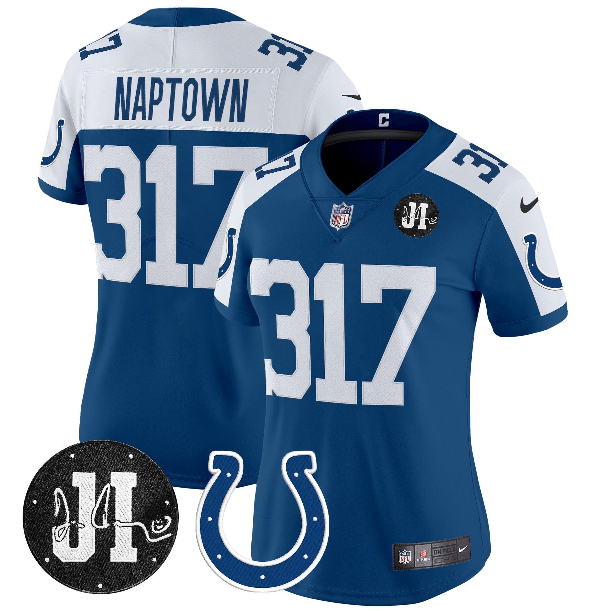 Women's Indianapolis Colts 2025 Jim Irsay Patch Vapor Limited Jersey - All Stitched