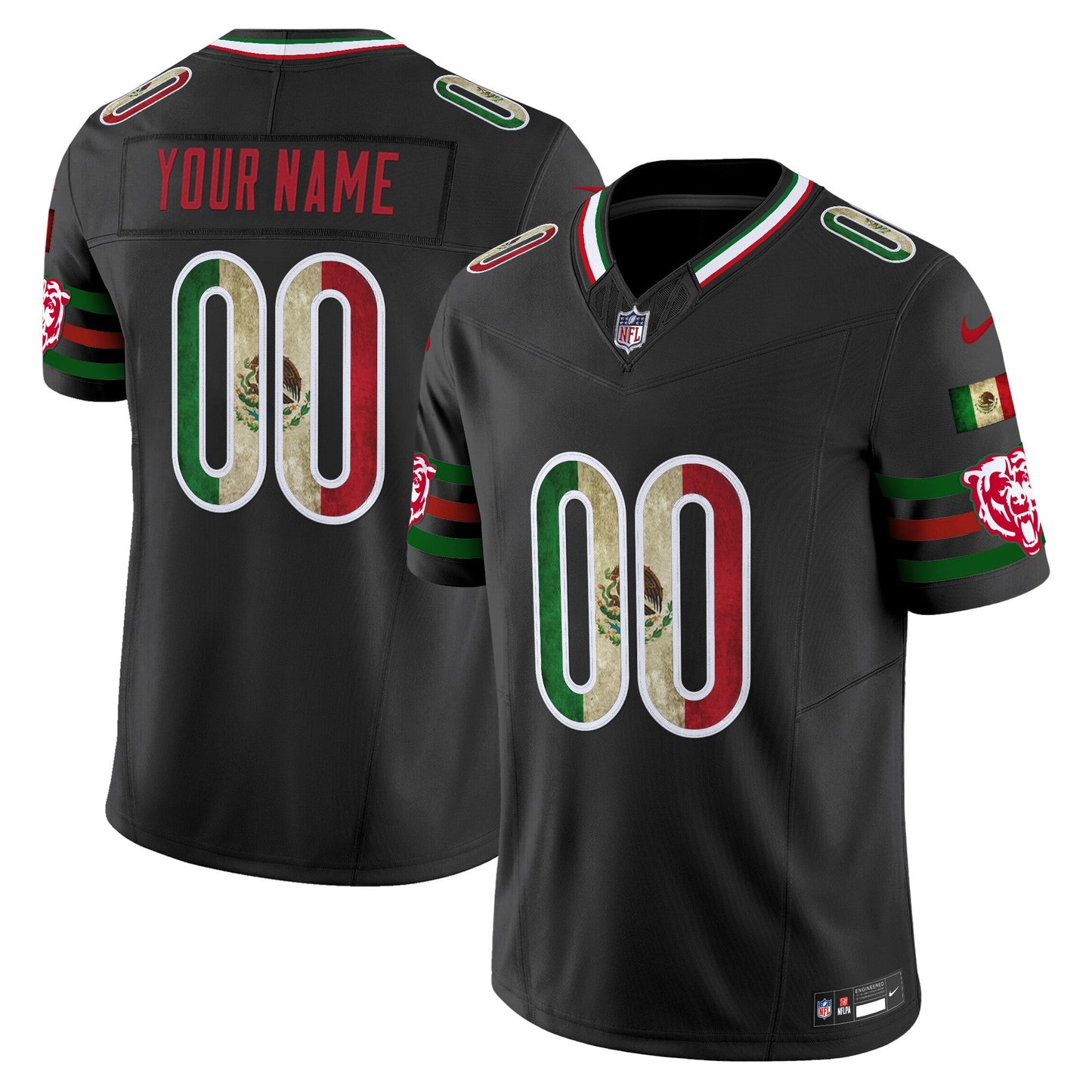 Chicago Bears Mexico Vapor Limited Custom Jersey - All Stitched