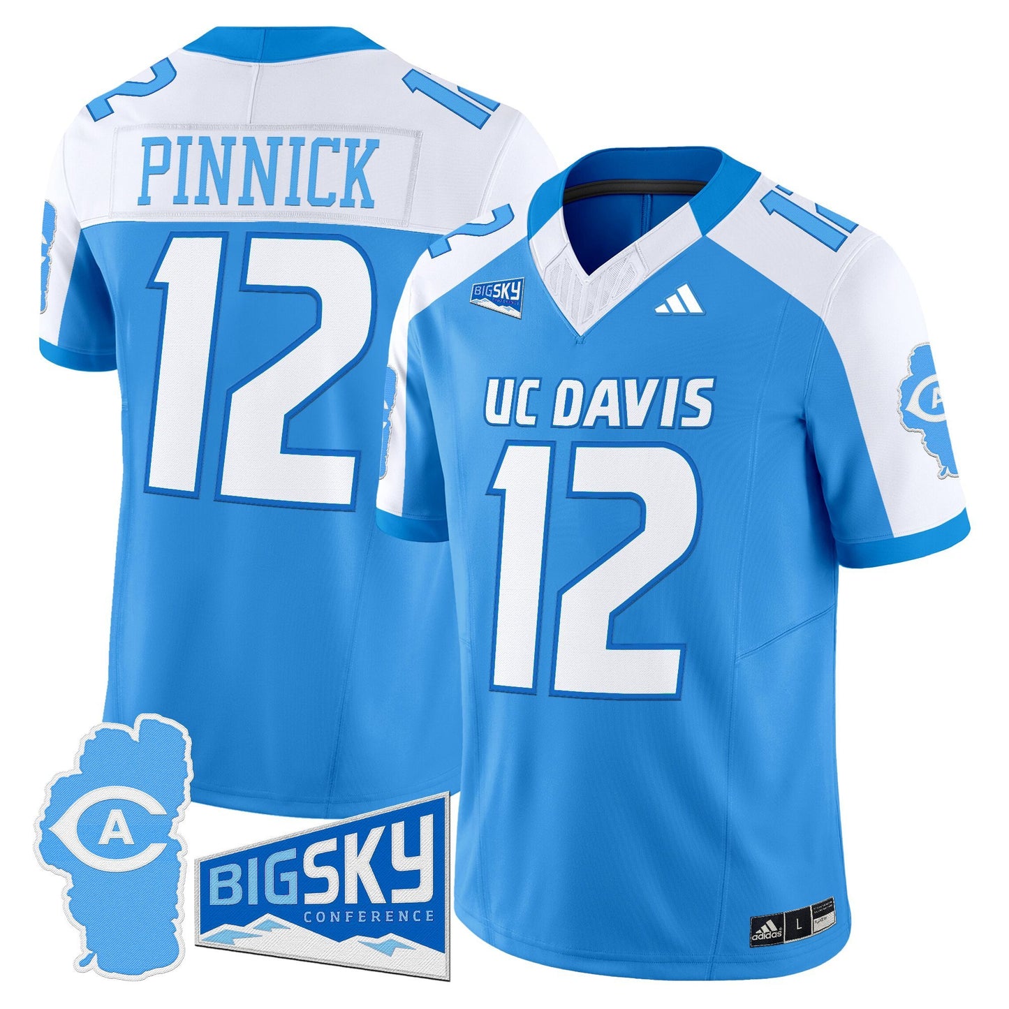 Men's UC Davis Aggies 2025 'Lake Tahoe Patch' Vapor Limited Jersey - All Stitched