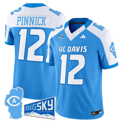 Men's UC Davis Aggies 2025 'Lake Tahoe Patch' Vapor Limited Jersey - All Stitched