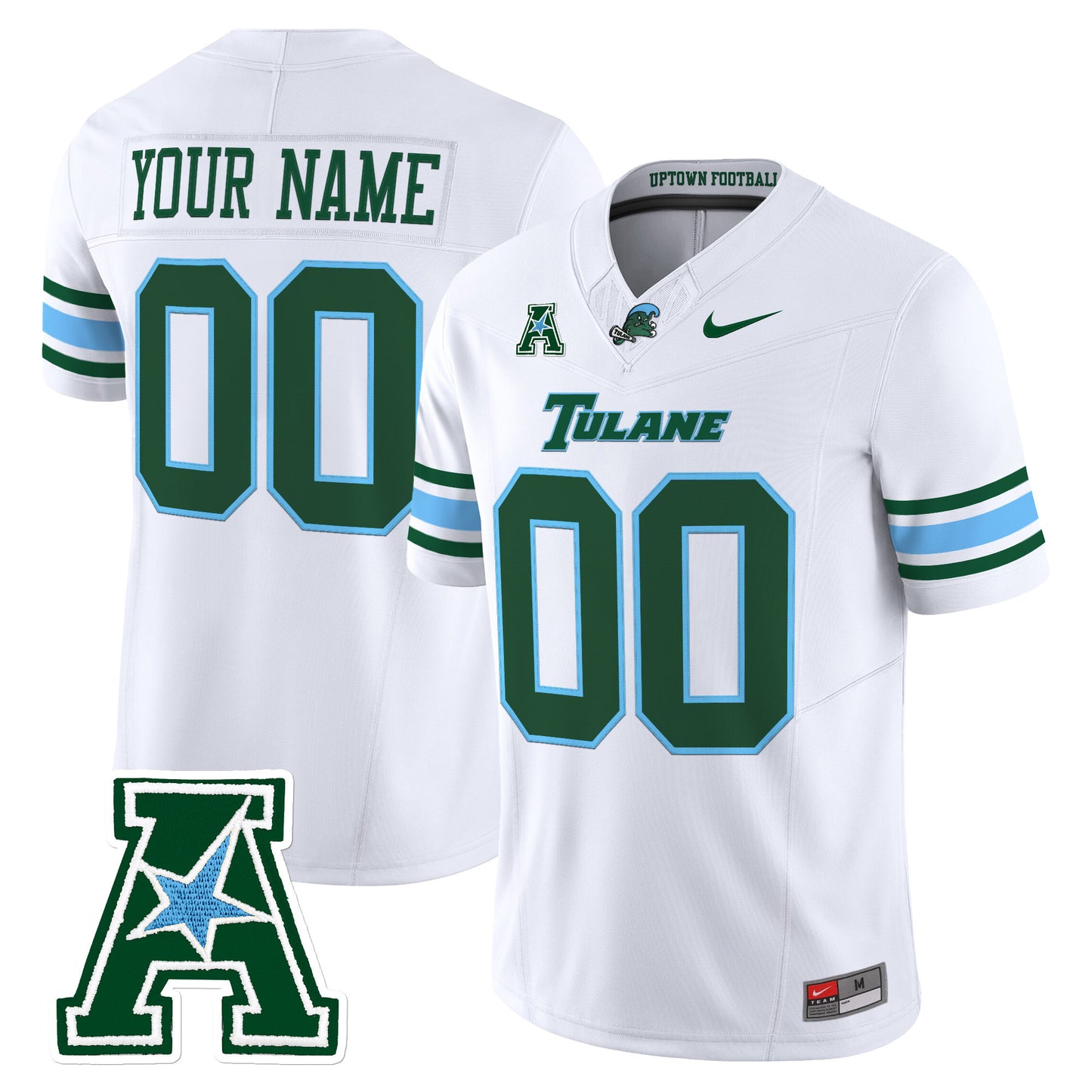 Tulane Green Wave 2025 Vapor Limited Custom Jersey - All Stitched