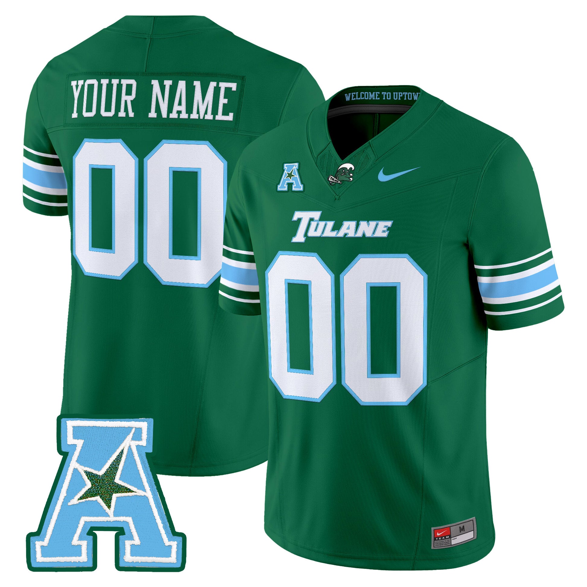 Tulane Green Wave 2025 Vapor Limited Custom Jersey - All Stitched