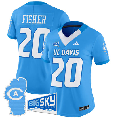 Women's UC Davis Aggies 2025 'Lake Tahoe Patch' Vapor Limited Jersey - All Stitched