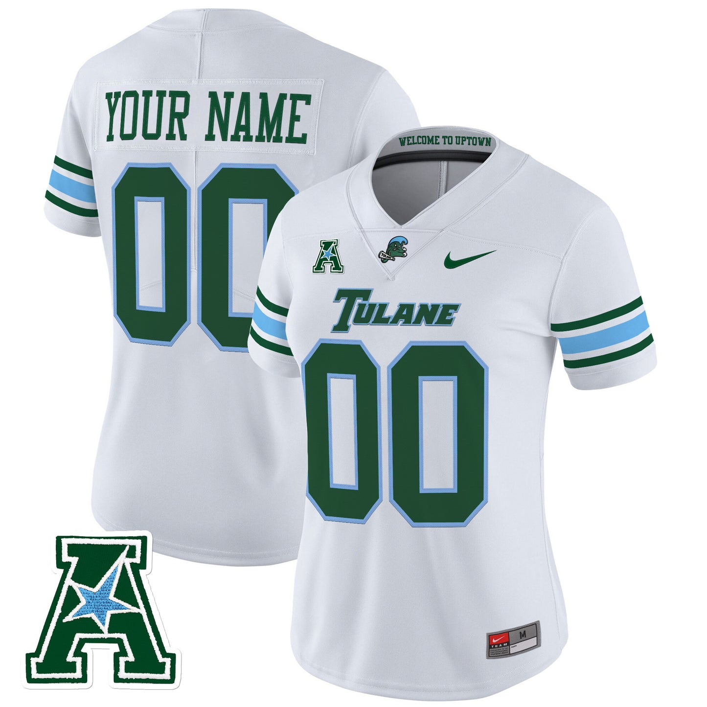 Tulane Green Wave 2025 Vapor Limited Custom Jersey - All Stitched