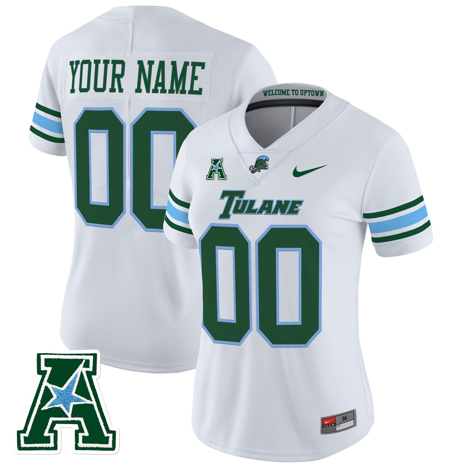 Tulane Green Wave 2025 Vapor Limited Custom Jersey - All Stitched