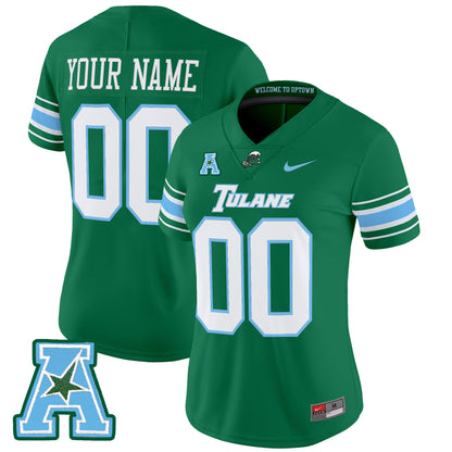 Tulane Green Wave 2025 Vapor Limited Custom Jersey - All Stitched