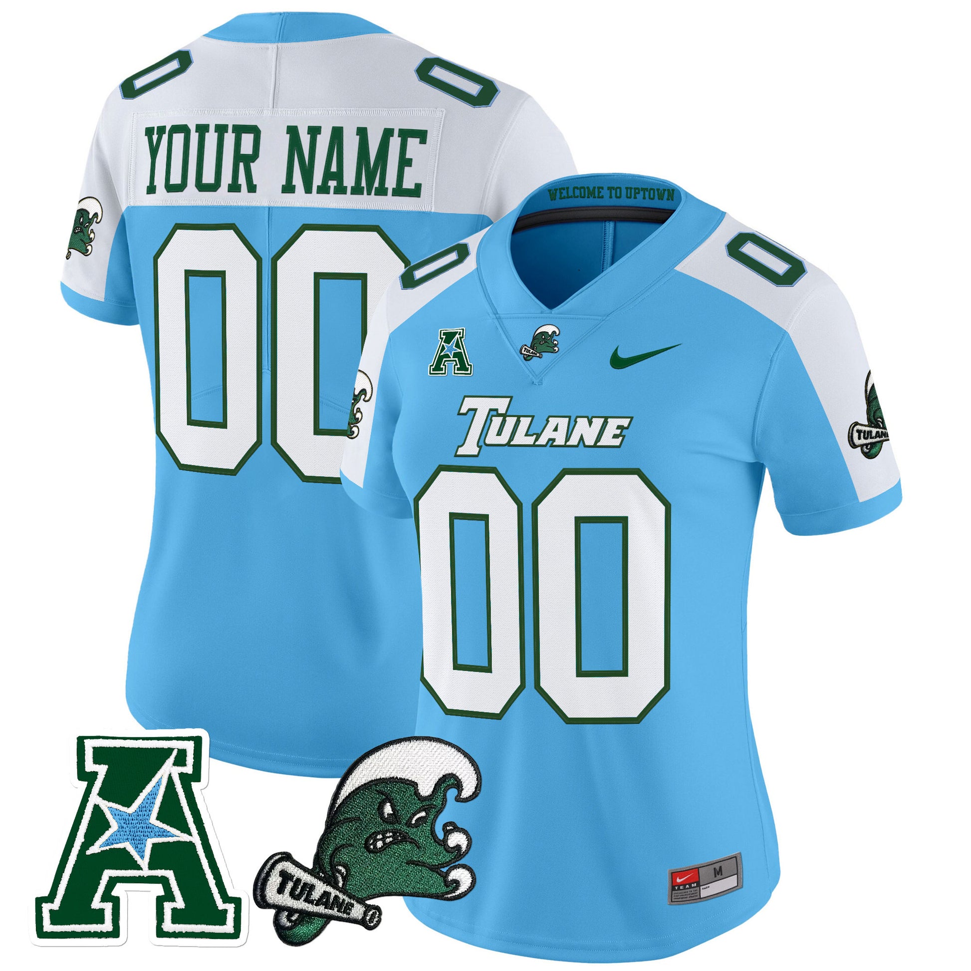 Tulane Green Wave 2025 Vapor Limited Custom Jersey - All Stitched