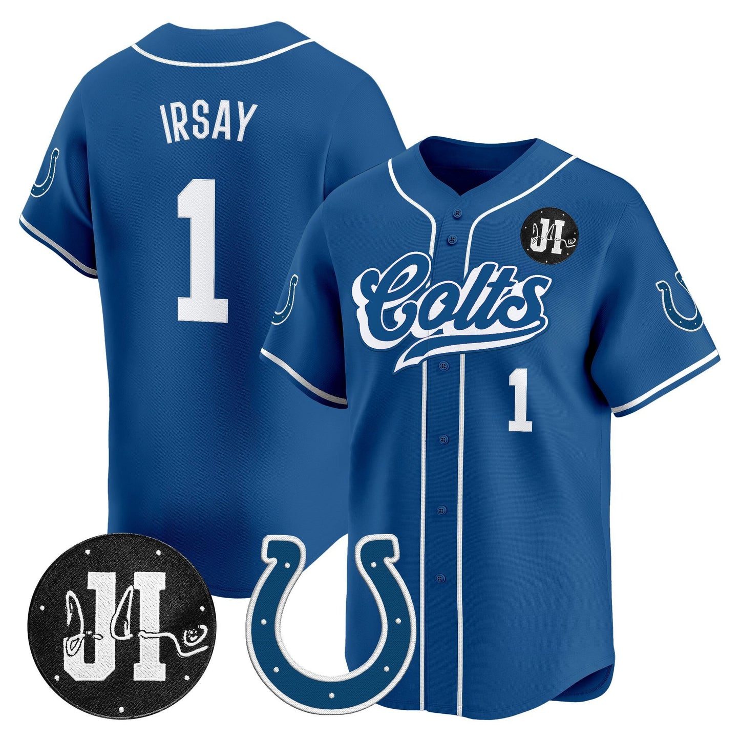 Men's Indianapolis Colts 2025 Jim Irsay Patch Vapor Baseball Jersey - All Stitched