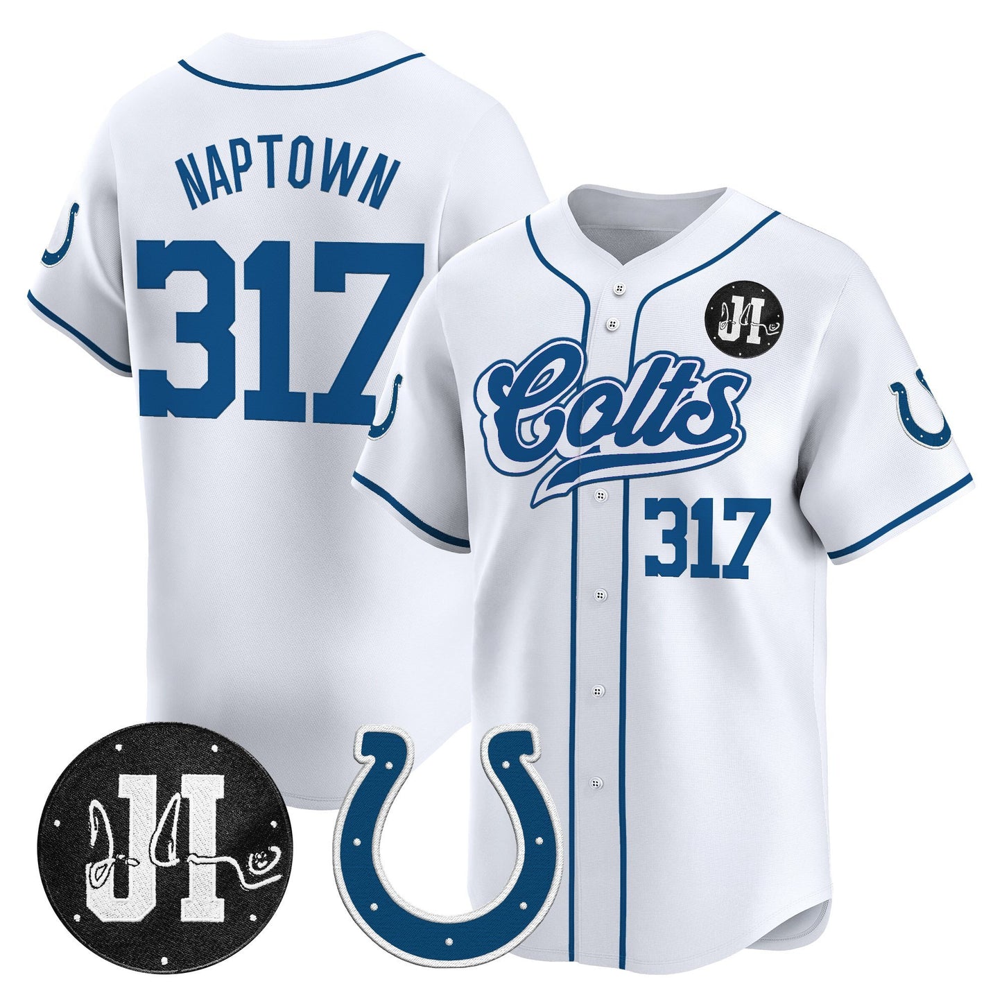 Men's Indianapolis Colts 2025 Jim Irsay Patch Vapor Baseball Jersey - All Stitched
