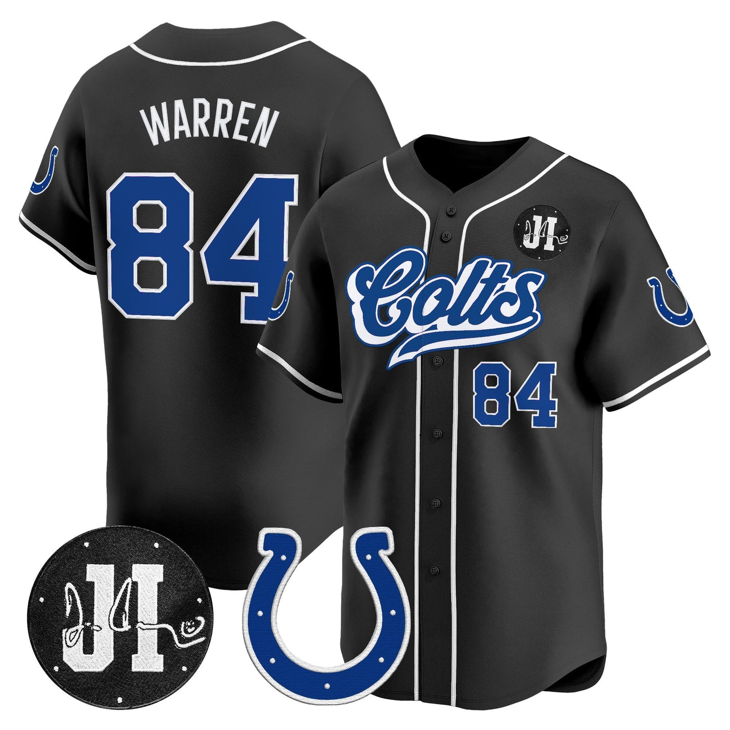 Men's Indianapolis Colts 2025 Jim Irsay Patch Vapor Baseball Jersey - All Stitched