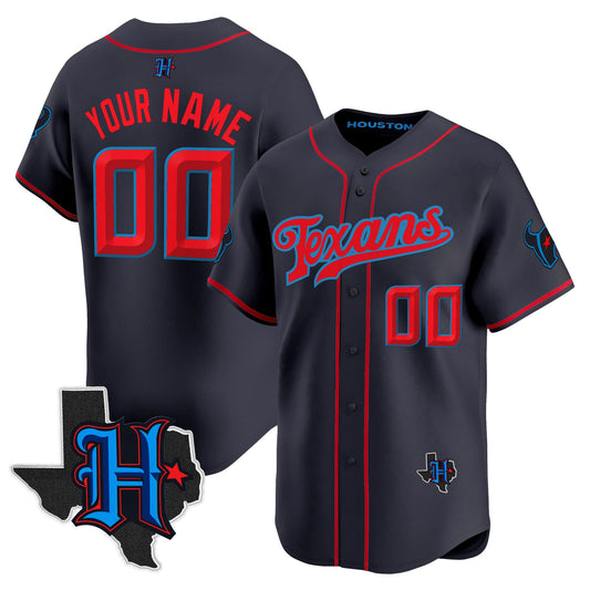 Houston Texans 2025 Vapor Baseball Custom Jersey - All Stitched