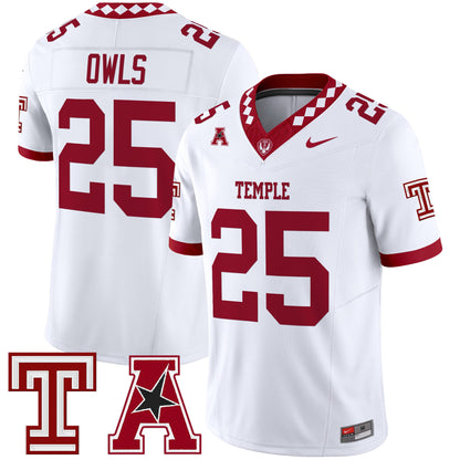 Men's Temple Owls 2025 Vapor Limited Jersey - All Stitched