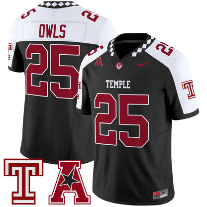 Men's Temple Owls 2025 Vapor Limited Jersey - All Stitched