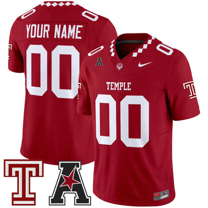 Temple Owls 2025 Vapor Limited Custom Jersey - All Stitched