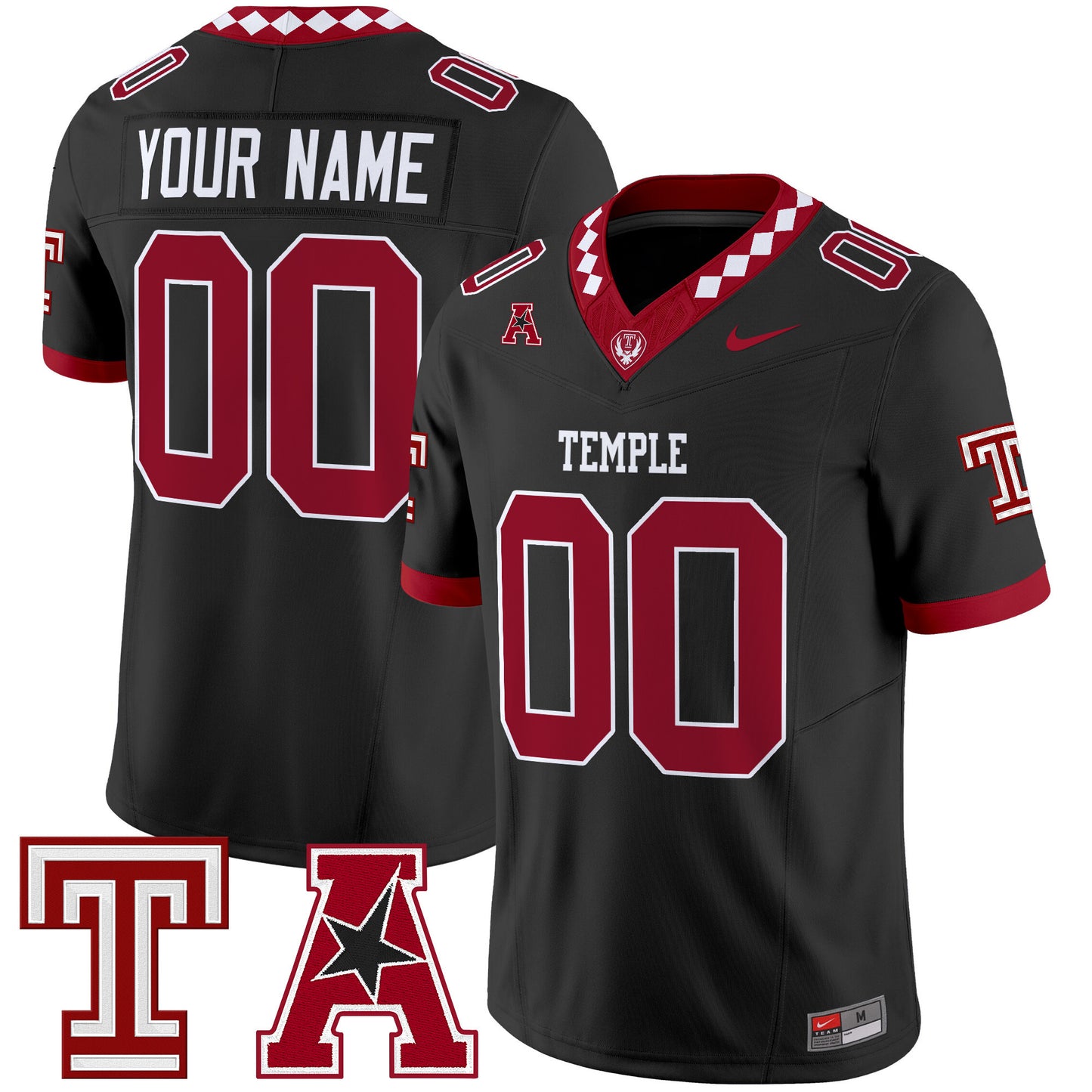 Temple Owls 2025 Vapor Limited Custom Jersey - All Stitched