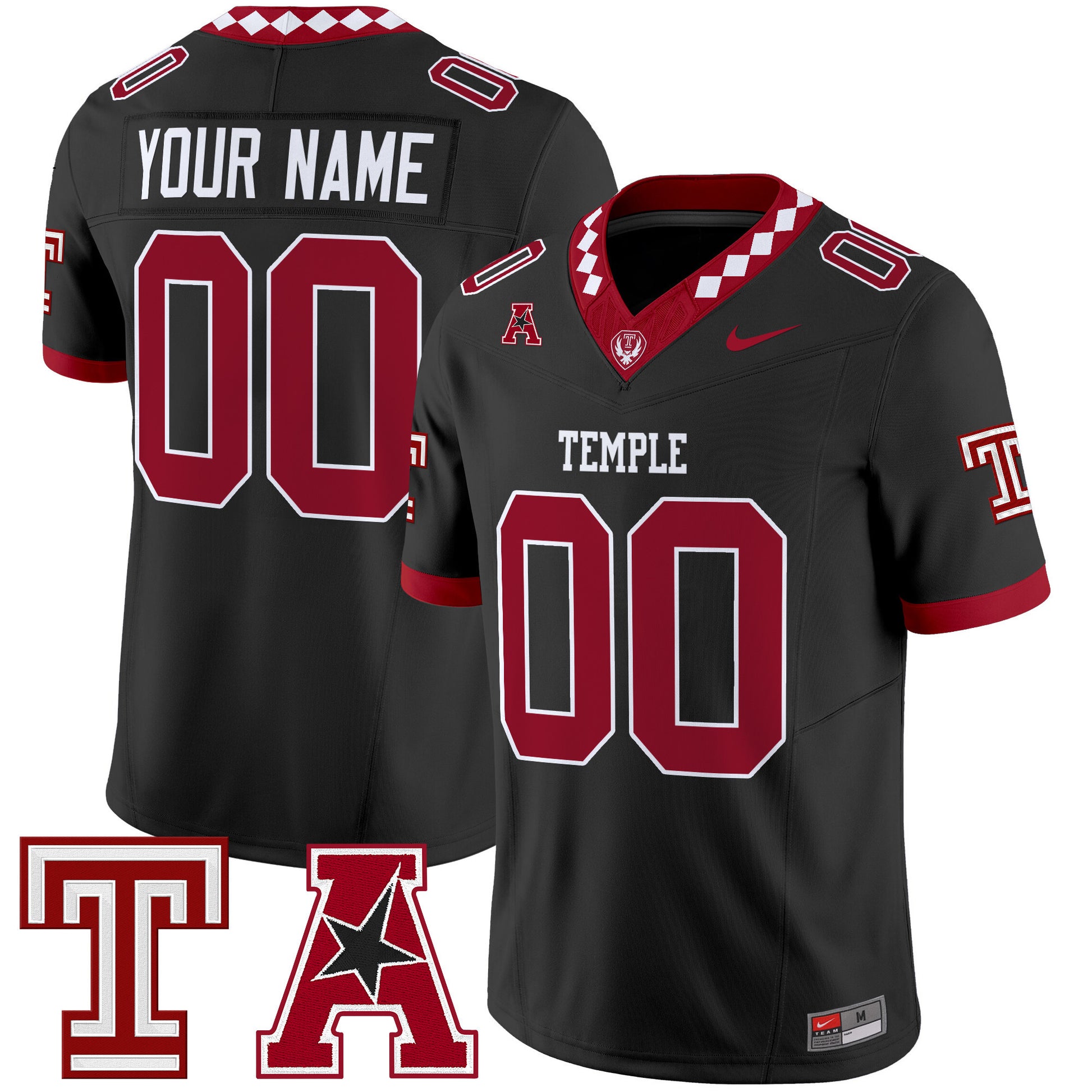 Temple Owls 2025 Vapor Limited Custom Jersey - All Stitched