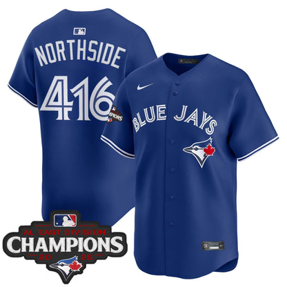 Men's Toronto Blue Jays 2025 AL East Division Champions Vapor Premier Limited Jersey - All Stitched