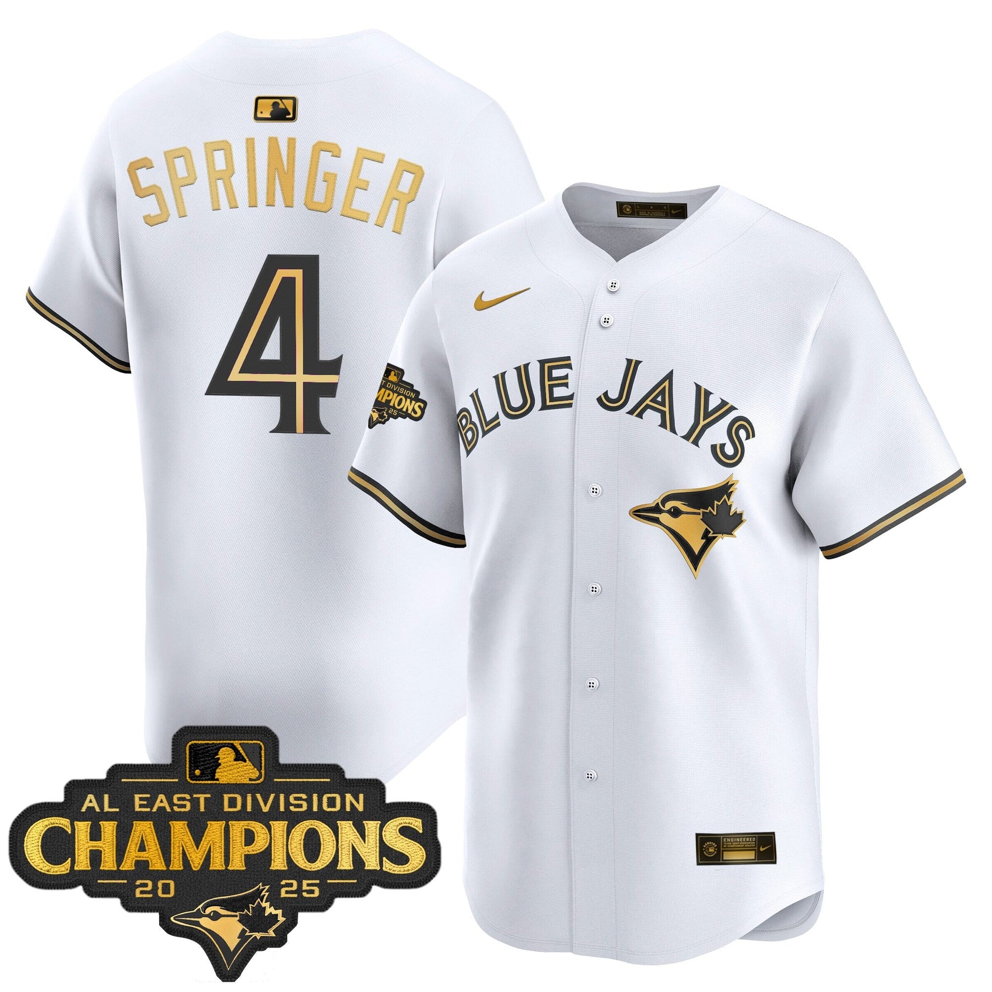 Men's Toronto Blue Jays 2025 AL East Division Champions Vapor Premier Limited Jersey - All Stitched