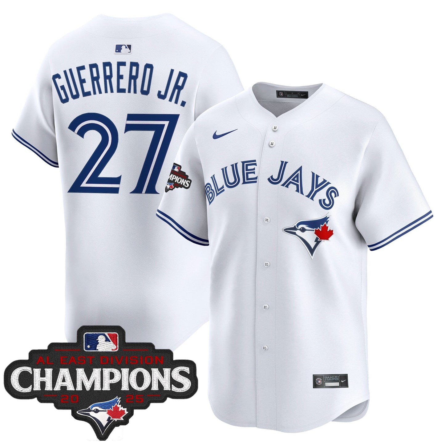 Men's Toronto Blue Jays 2025 AL East Division Champions Vapor Premier Limited Jersey - All Stitched