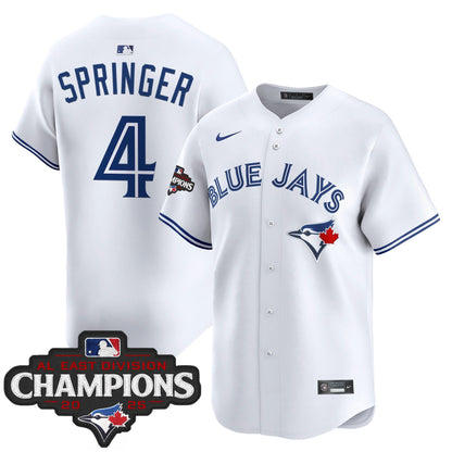 Men's Toronto Blue Jays 2025 AL East Division Champions Vapor Premier Limited Jersey - All Stitched