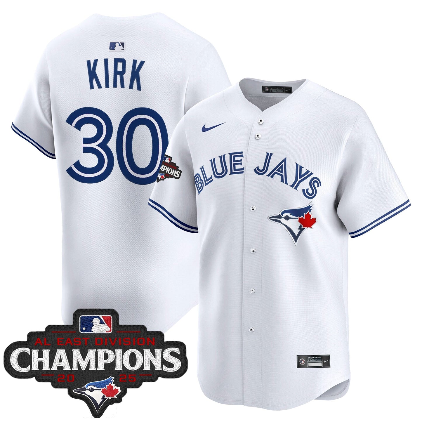 Men's Toronto Blue Jays 2025 AL East Division Champions Vapor Premier Limited Jersey - All Stitched