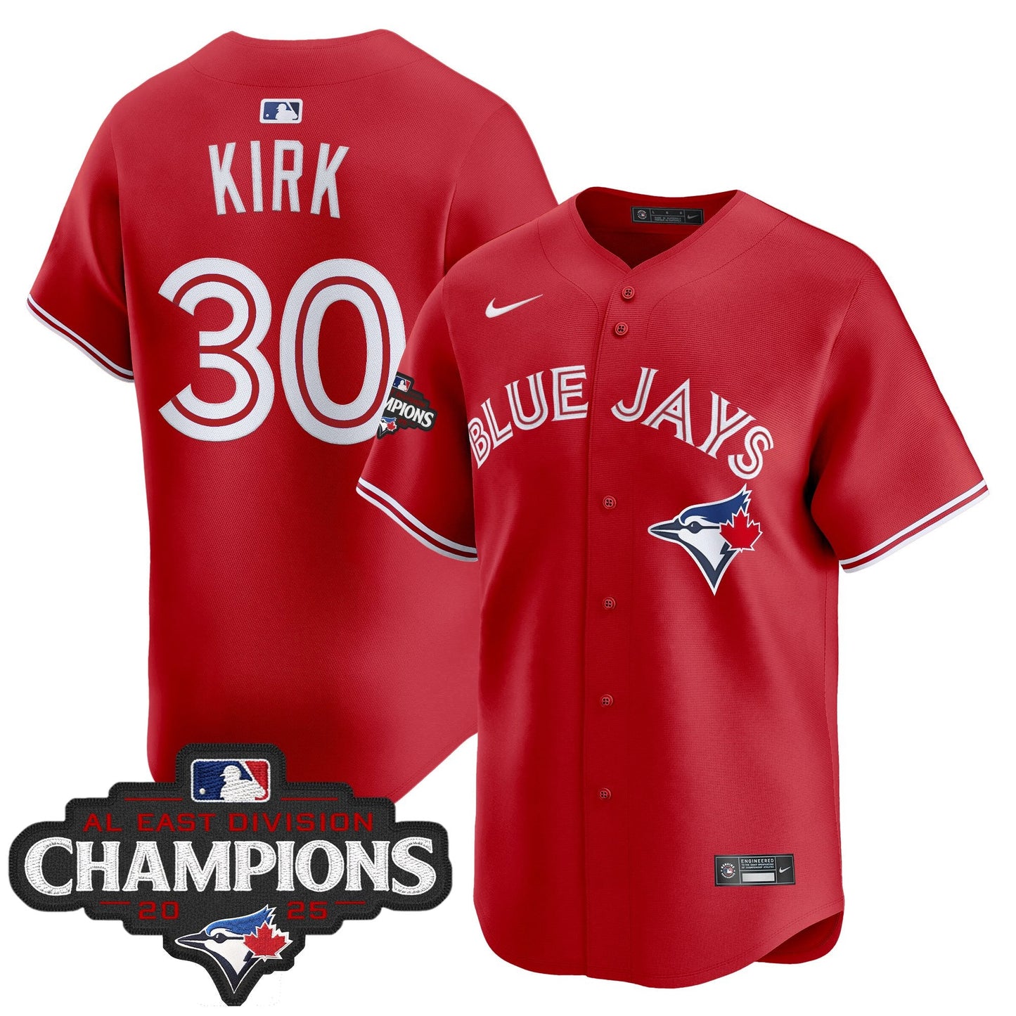 Men's Toronto Blue Jays 2025 AL East Division Champions Vapor Premier Limited Jersey - All Stitched