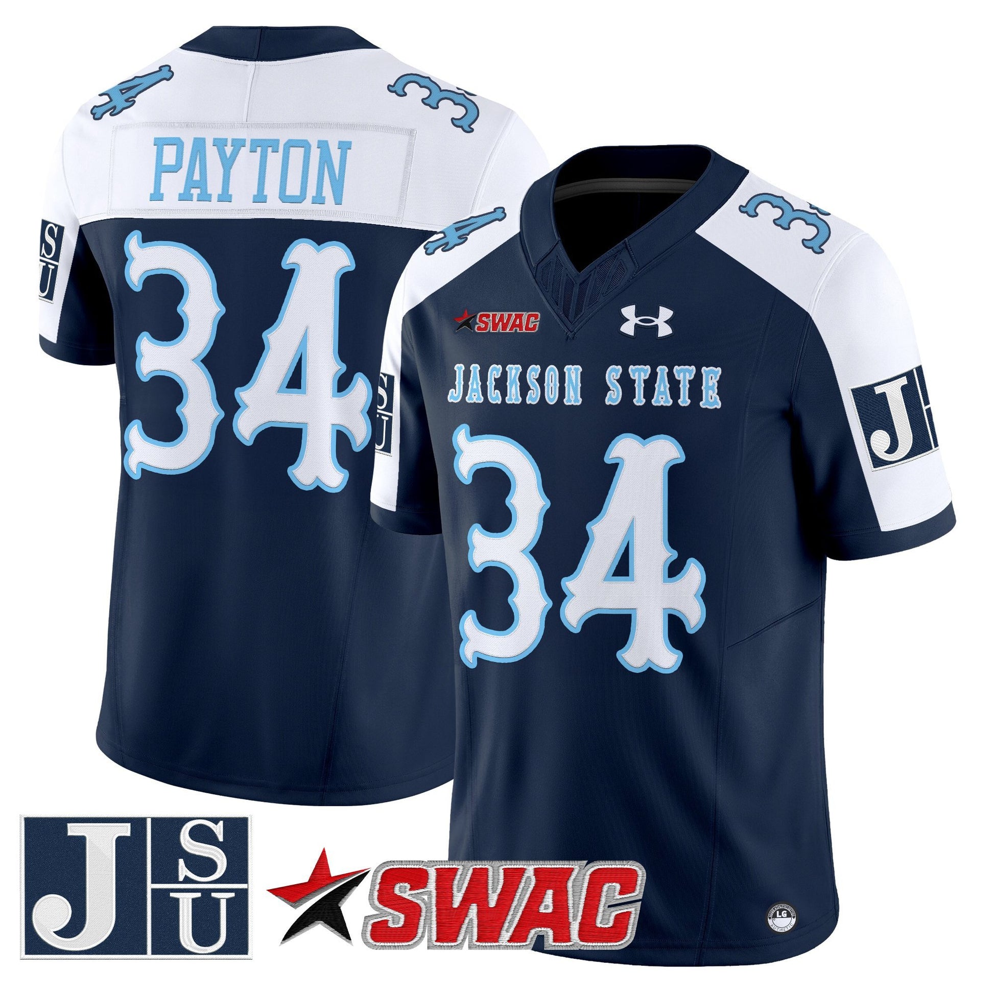 Men's Jackson State Tigers 2025 Vapor Limited Jersey V2 - All Stitched