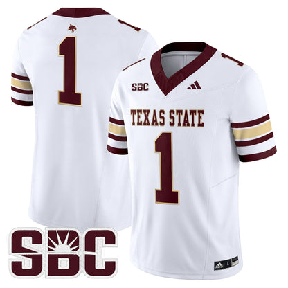 Men's Texas State Bobcats 2025 Vapor Limited Jersey - All Stitched