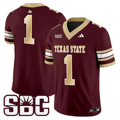Men's Texas State Bobcats 2025 Vapor Limited Jersey - All Stitched