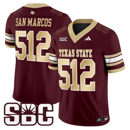 Men's Texas State Bobcats 2025 Vapor Limited Jersey - All Stitched