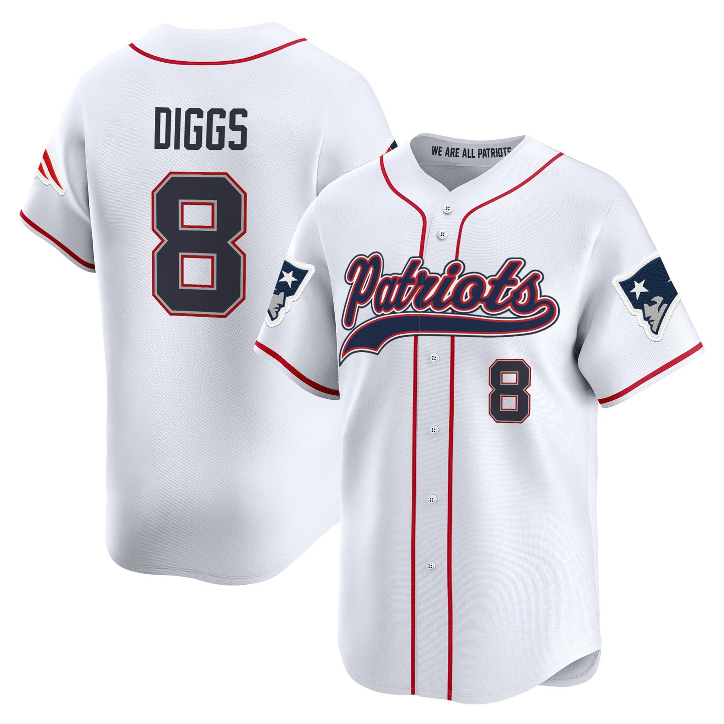Men's New England Patriots 2025 Vapor Baseball Jersey - All Stitched