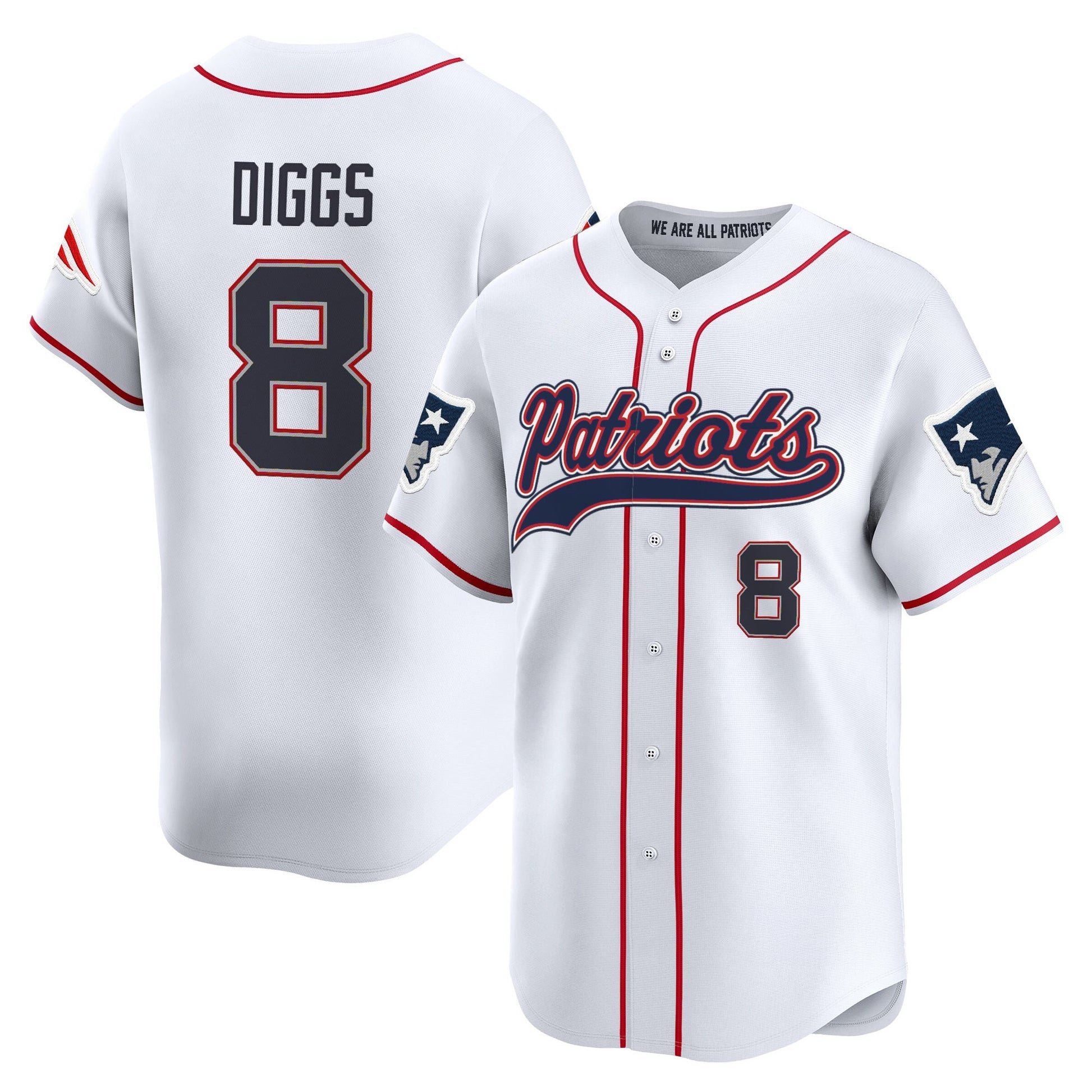 Men's New England Patriots 2025 Vapor Baseball Jersey - All Stitched