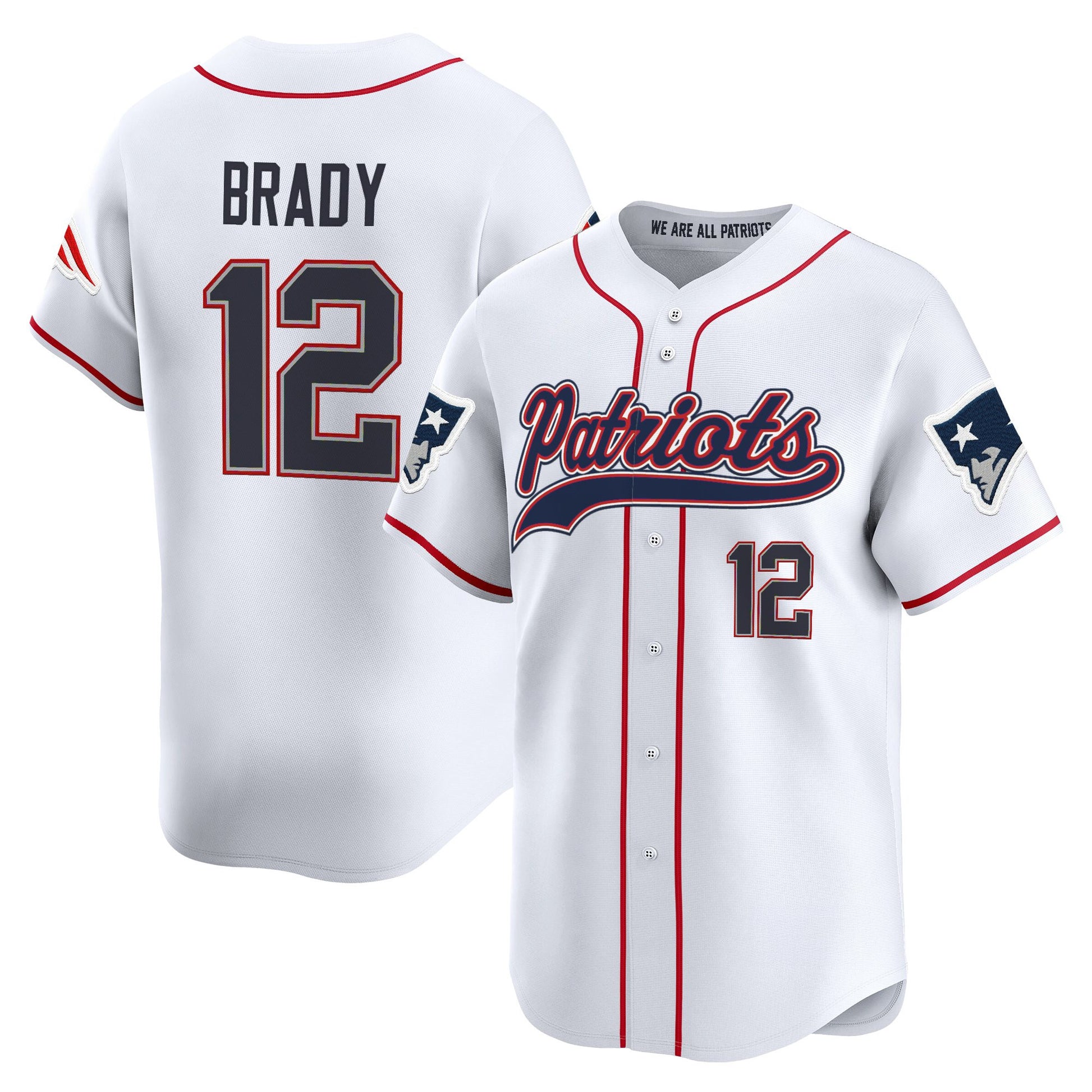 Men's New England Patriots 2025 Vapor Baseball Jersey - All Stitched