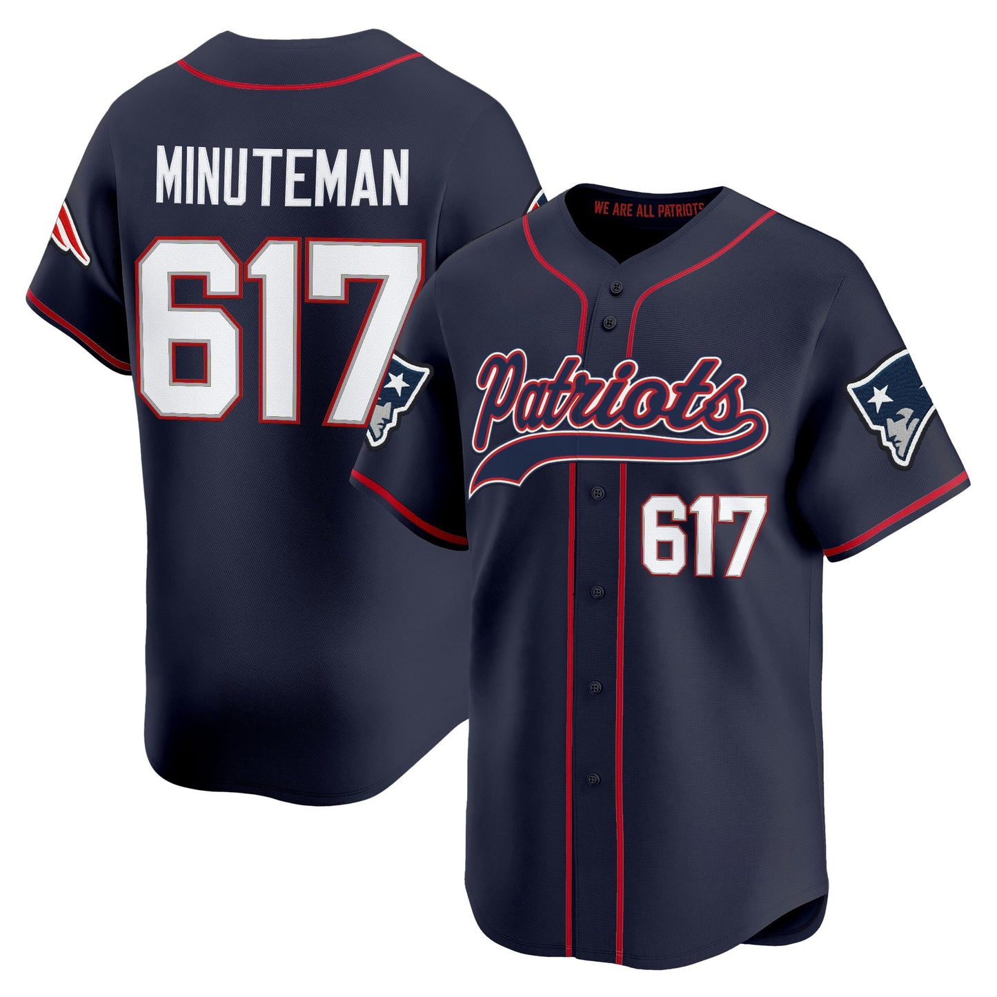 Men's New England Patriots 2025 Vapor Baseball Jersey - All Stitched
